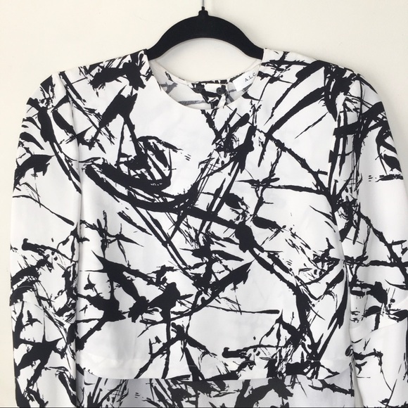 A.L.C. Presley Brushstroke Open Back Silk Top - Picture 11 of 13